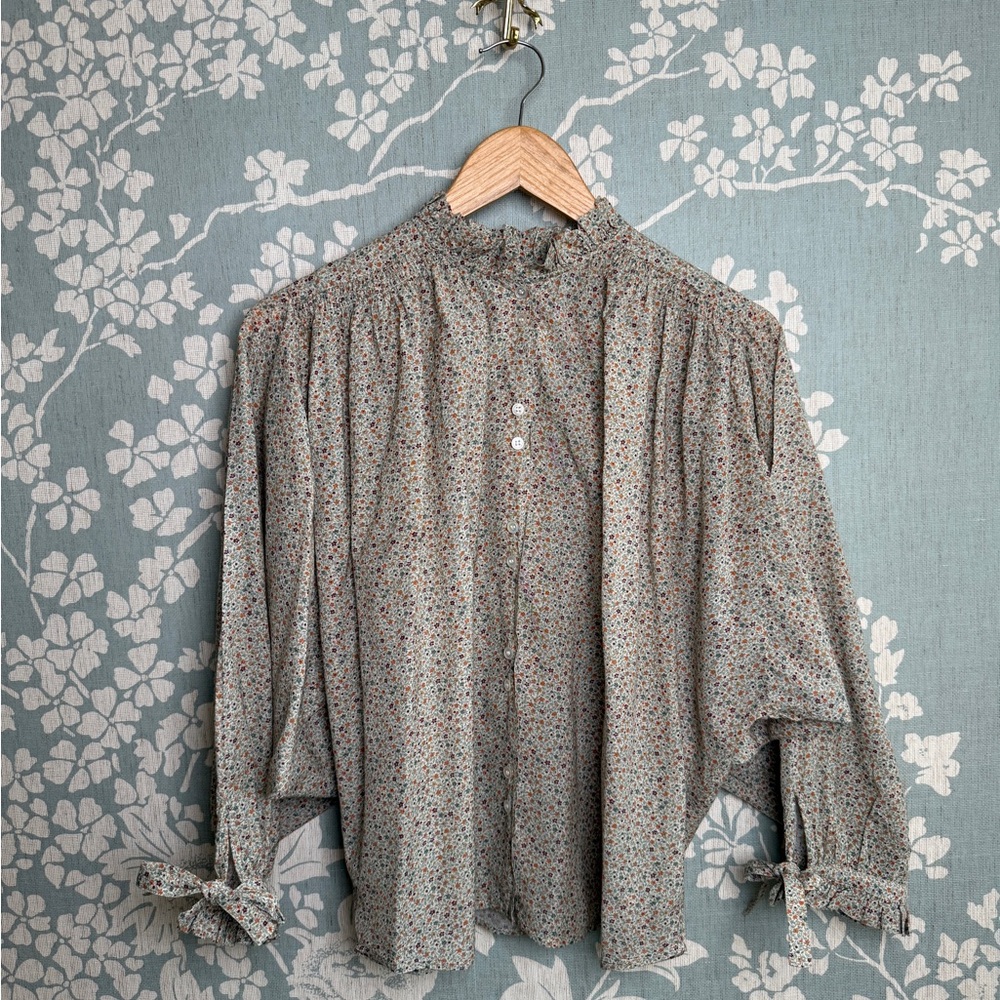 Doen Jane Blouse in Mustard California Wildflower Size M Pristine